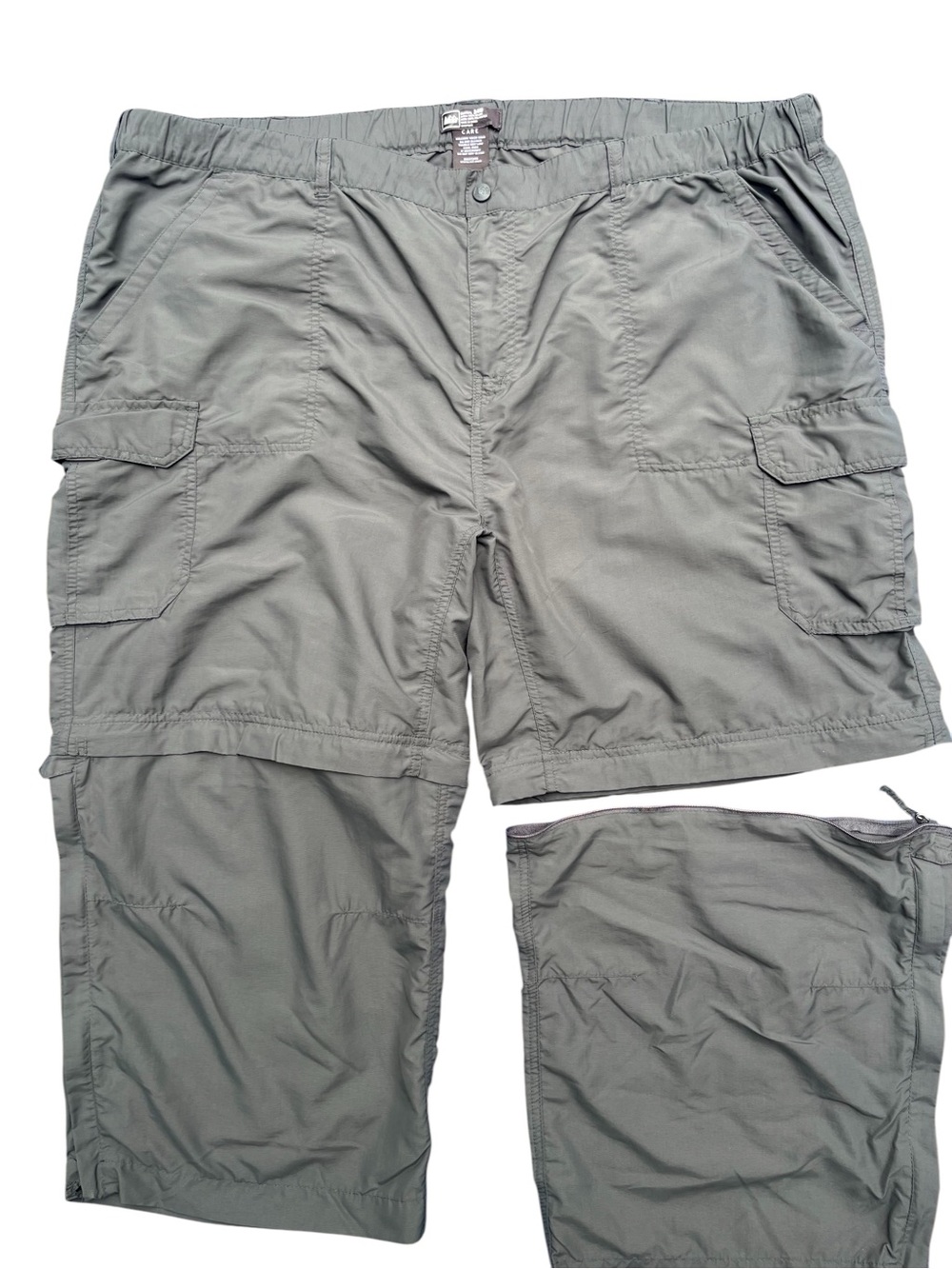 REI Gray Cropped Convertible Zip-Off Hiking Pants /Shorts 24W Outdoor Travel